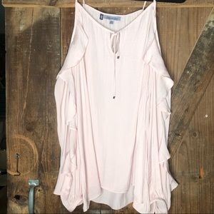 Pale Pink Cold Shoulder Blouse✨